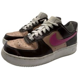 Nike Air Force 1 Low Womens 6.5 Brown Pink Teal DD8959-100 Good Condition AF1